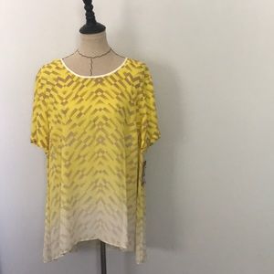 VINCE CAMUTO Yellow high-low blouse NEW W/ Tags